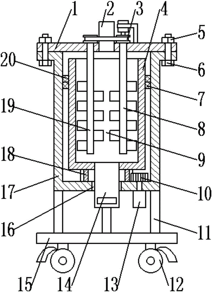 Chemical material reaction device with two stirring devices