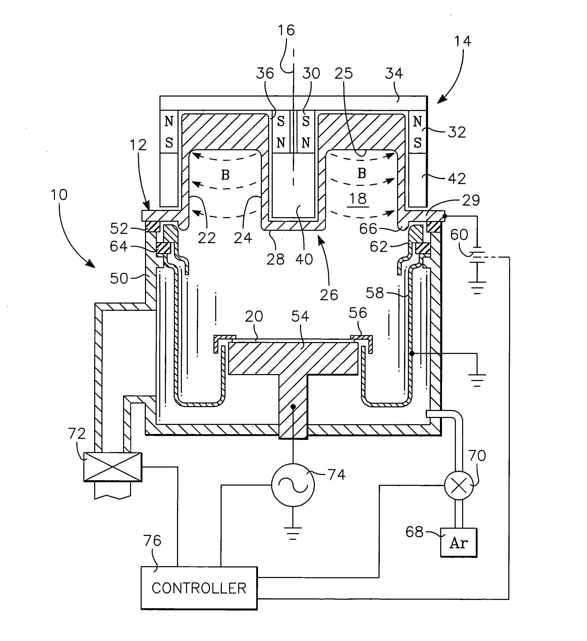 Multi-step magnetron sputtering process