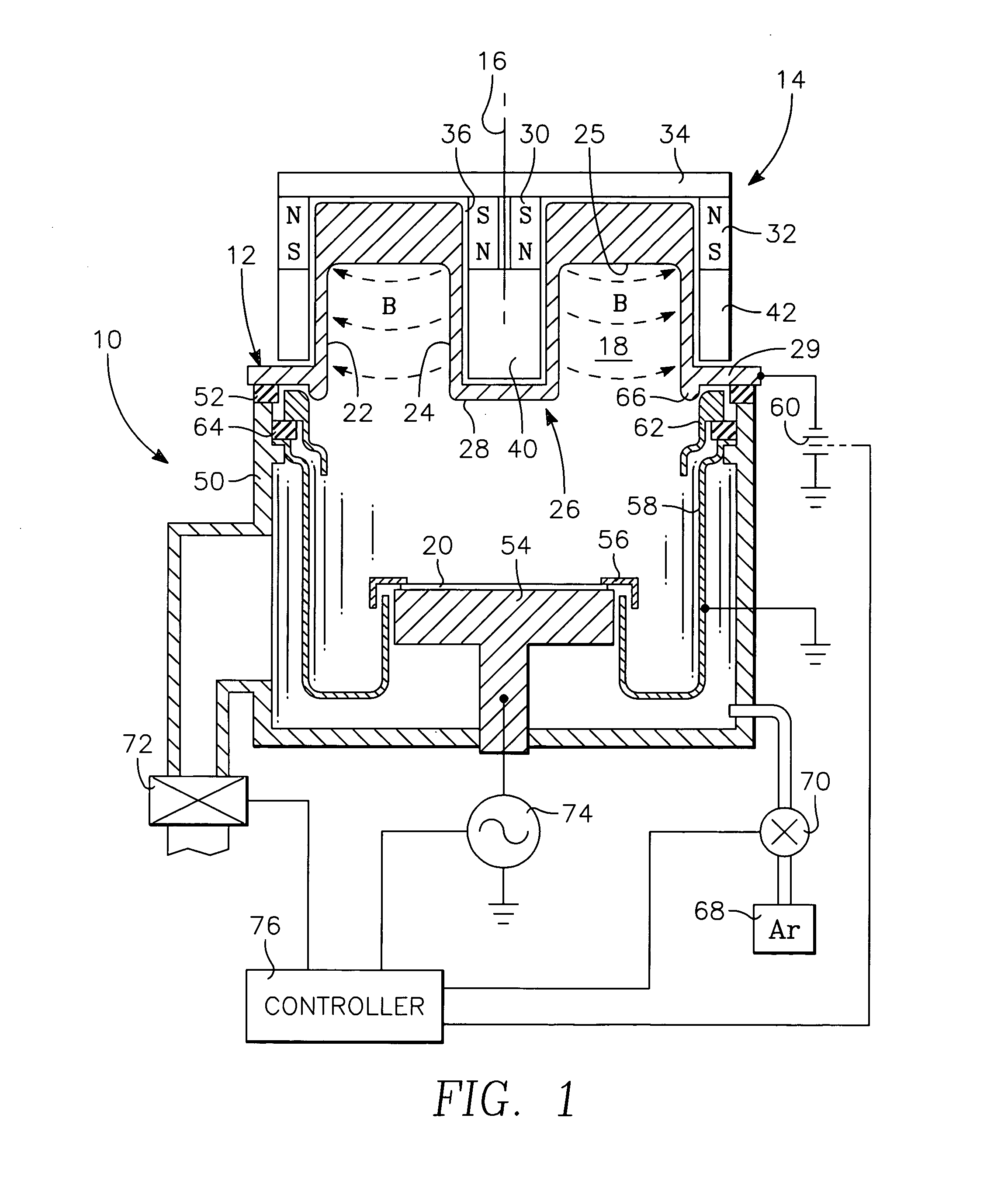 Multi-step magnetron sputtering process