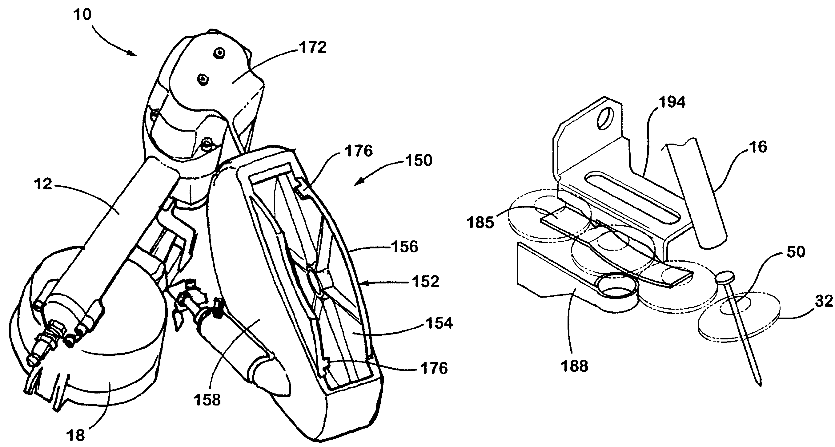 Automatic washer feeder for automatic nailer