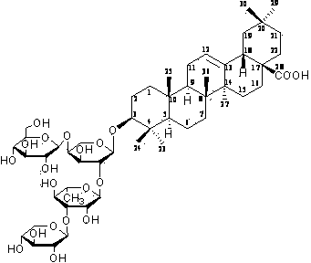 Application of triterpenoid saponins compound extracted from anemone taipaiensis