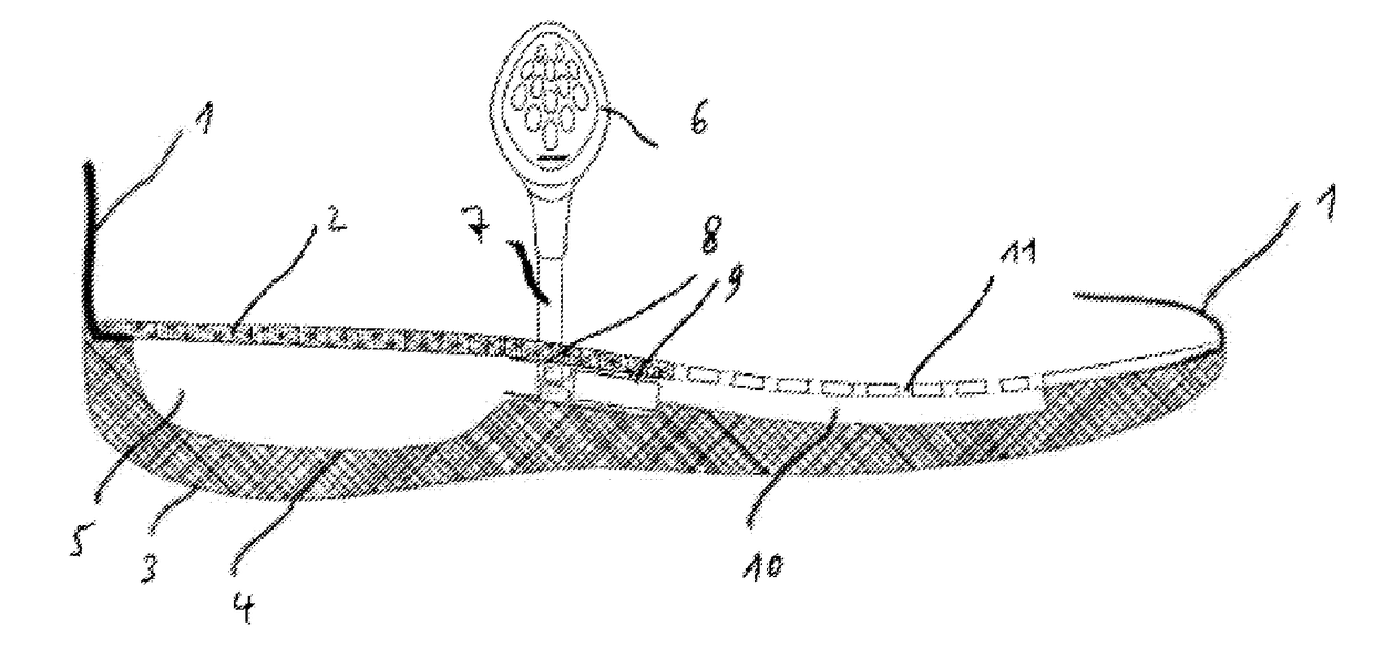 Shoe having a single-piece sole contruction and active air ventilation