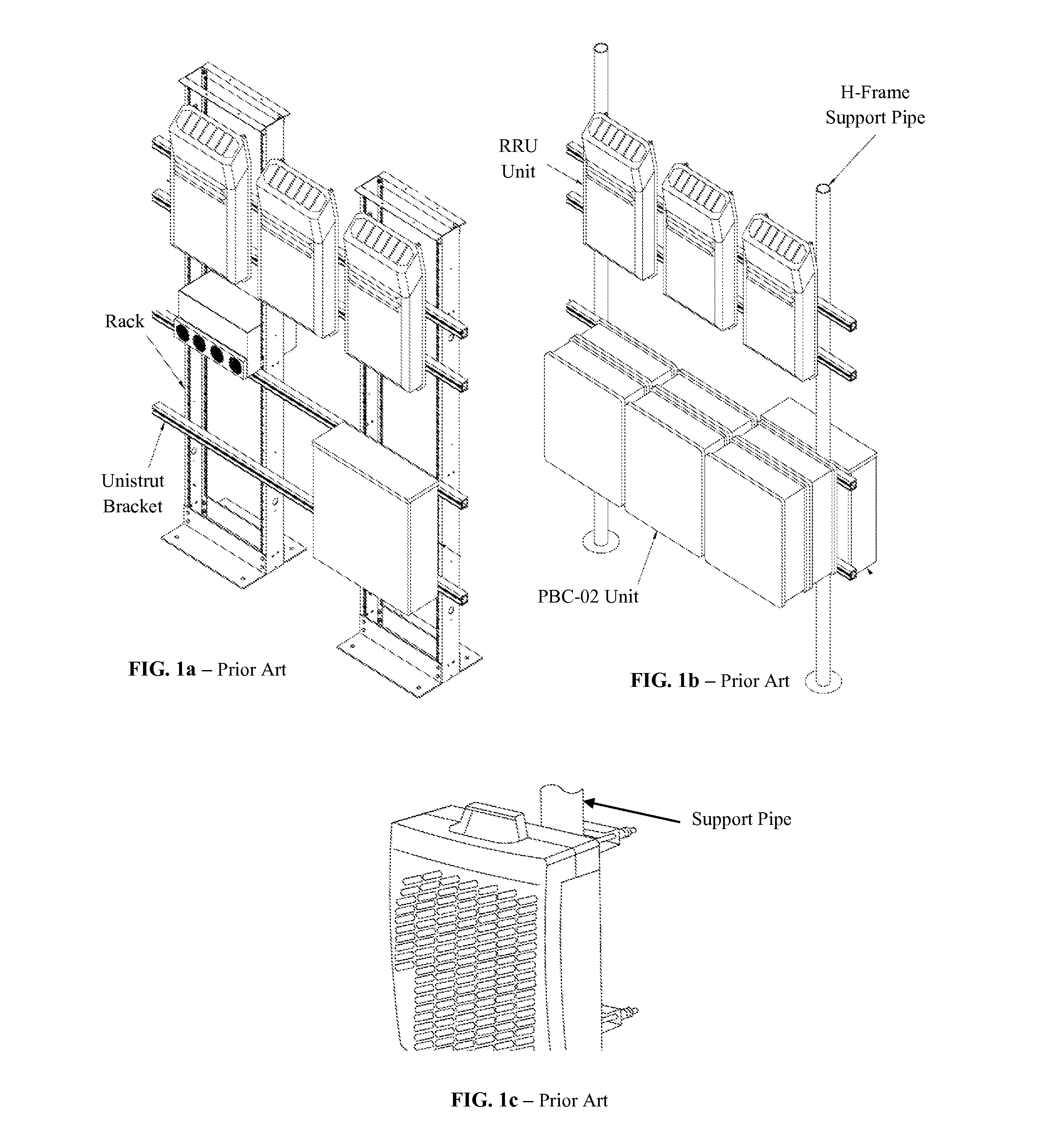 Adaptable remote radio unit mounting frame