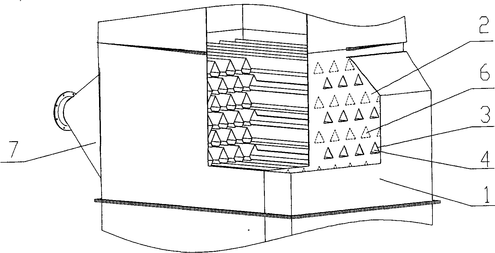 Sectional polyester chip solid phase viscosity-increasing reactor