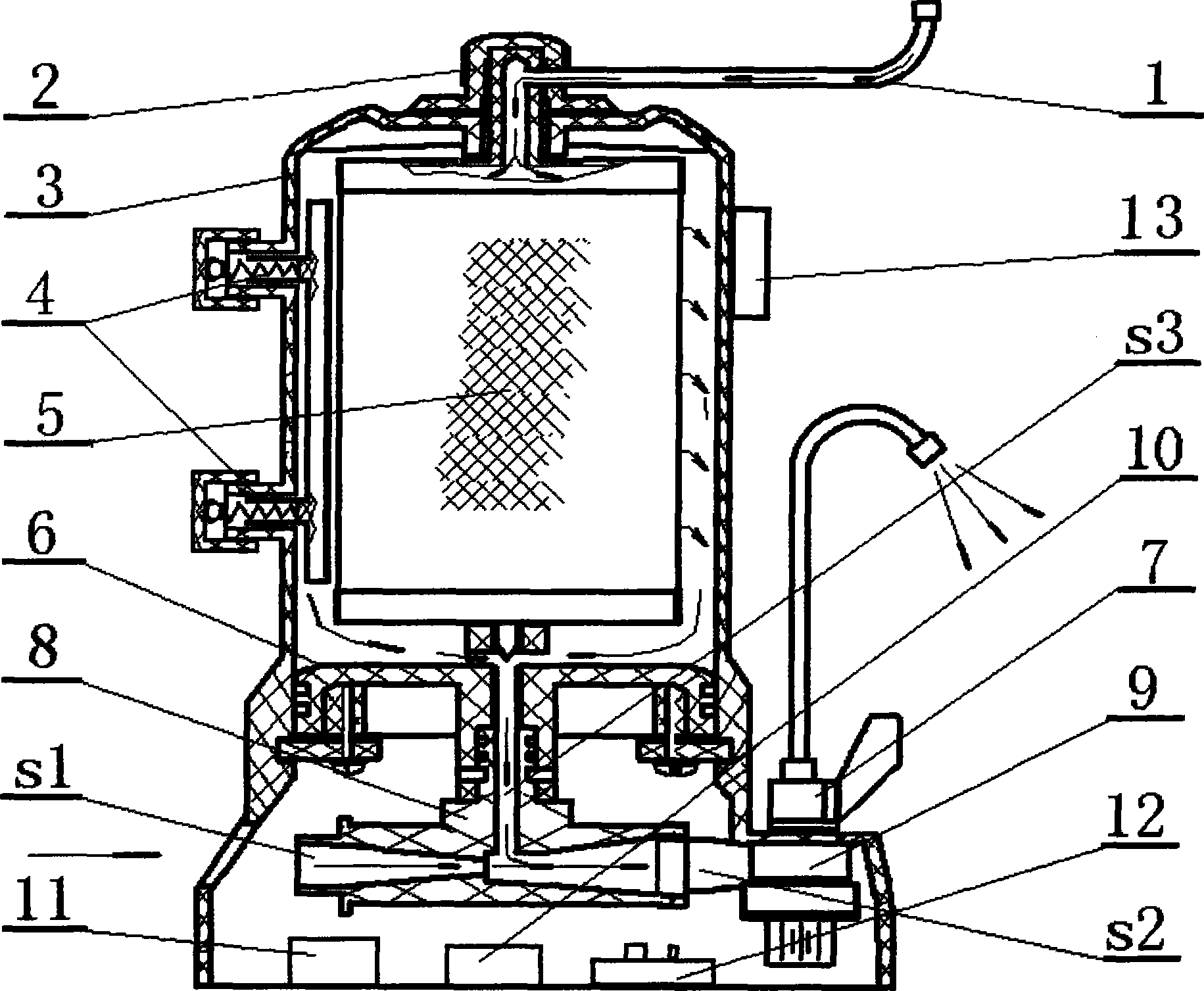 Self-generating multifunctional self-cleaning water purifier