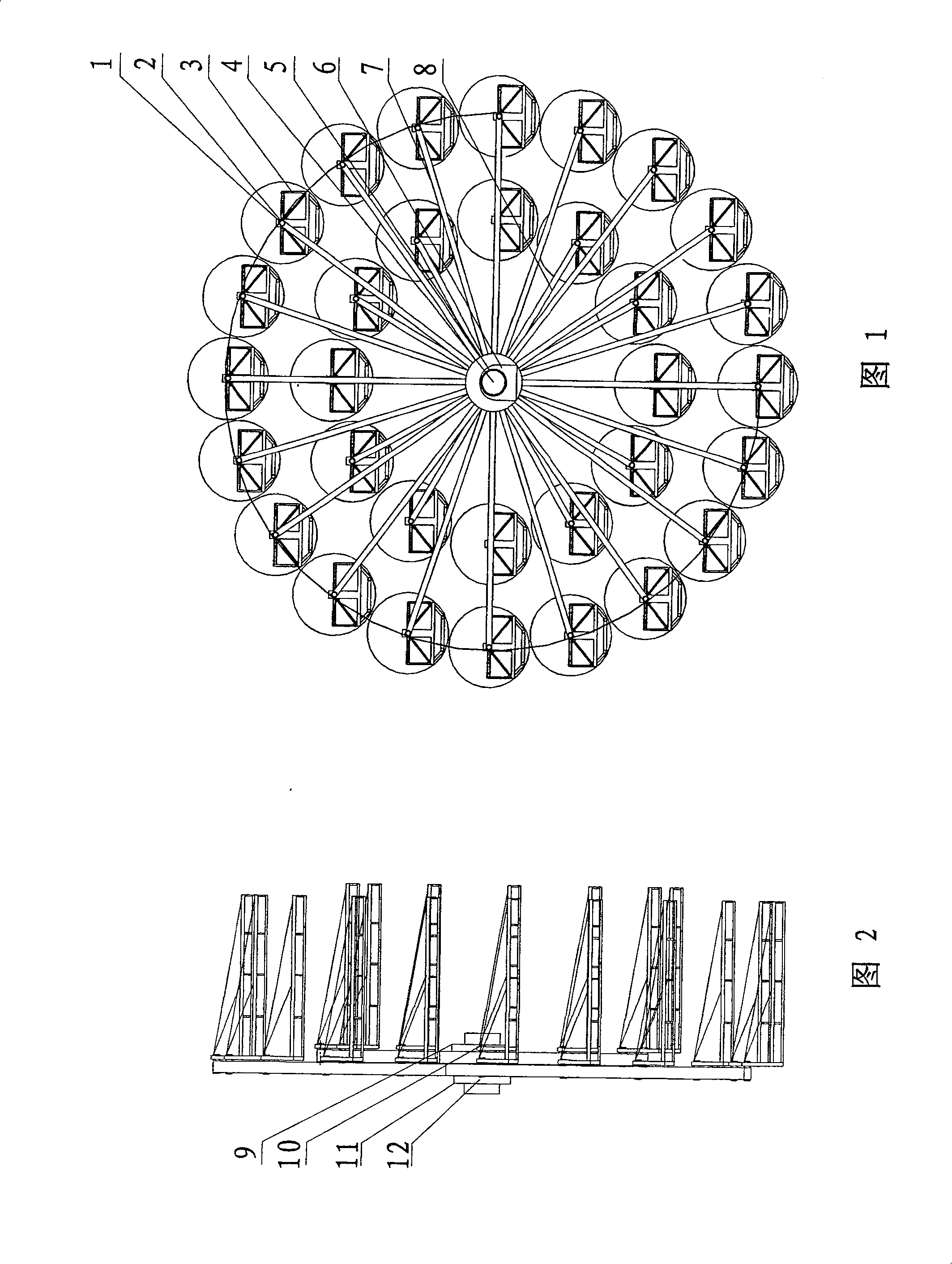 Multi-storied garage with cantilever type car bearing platform