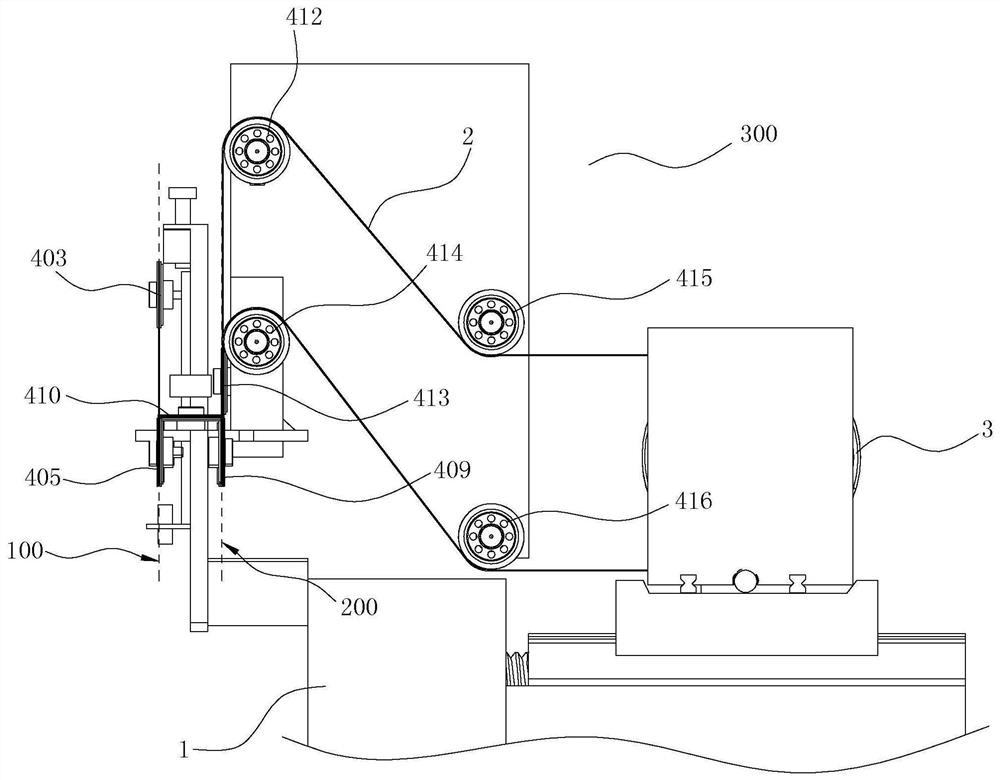 Wiring device of single-line slicing machine