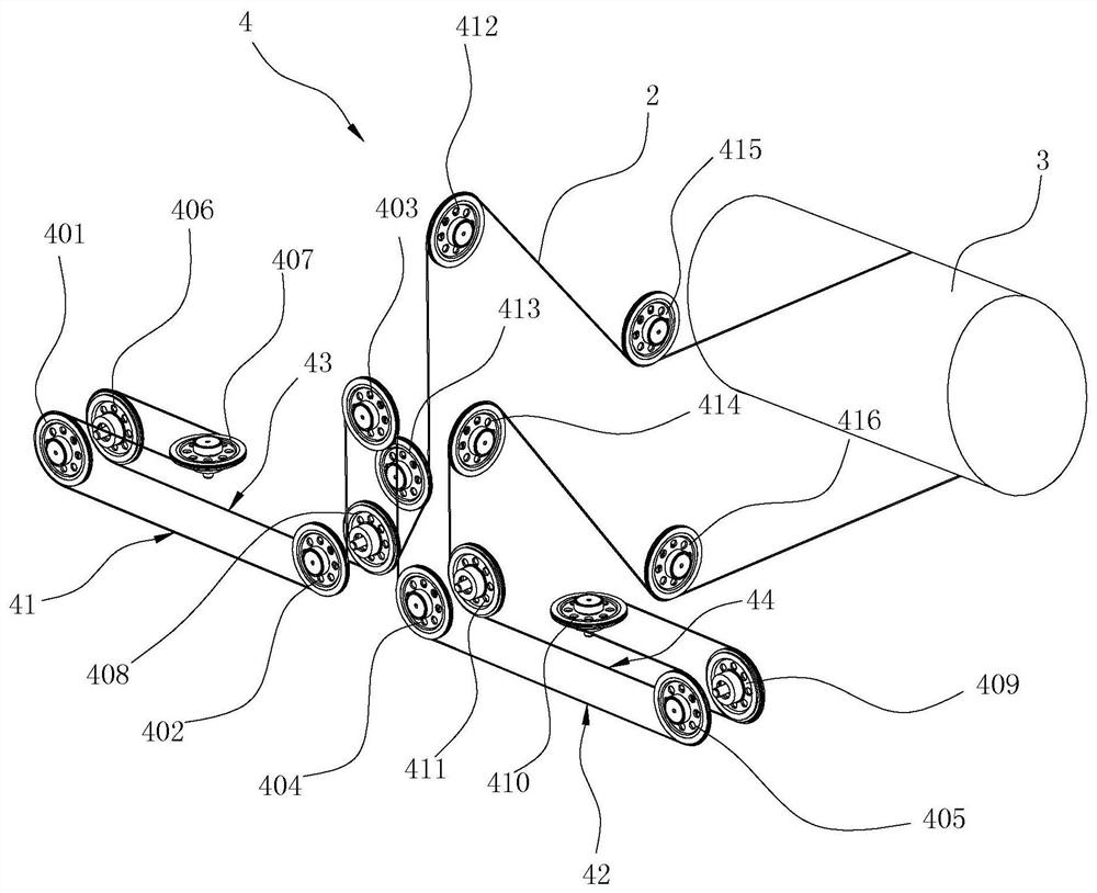 Wiring device of single-line slicing machine