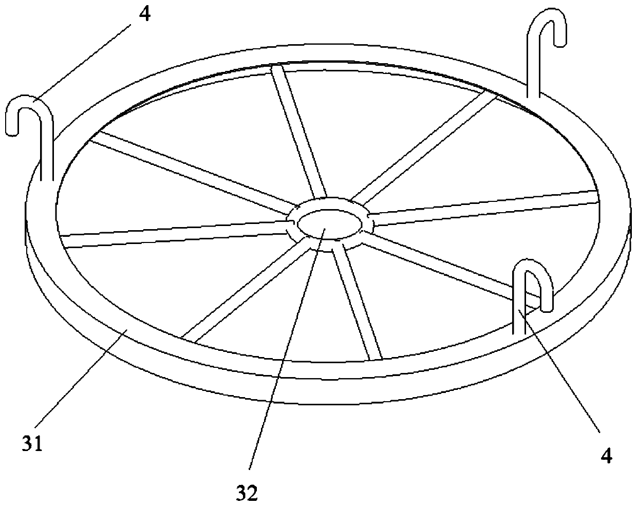 Tool for vertically hoisting and mounting pipeline and hoisting method of the tool