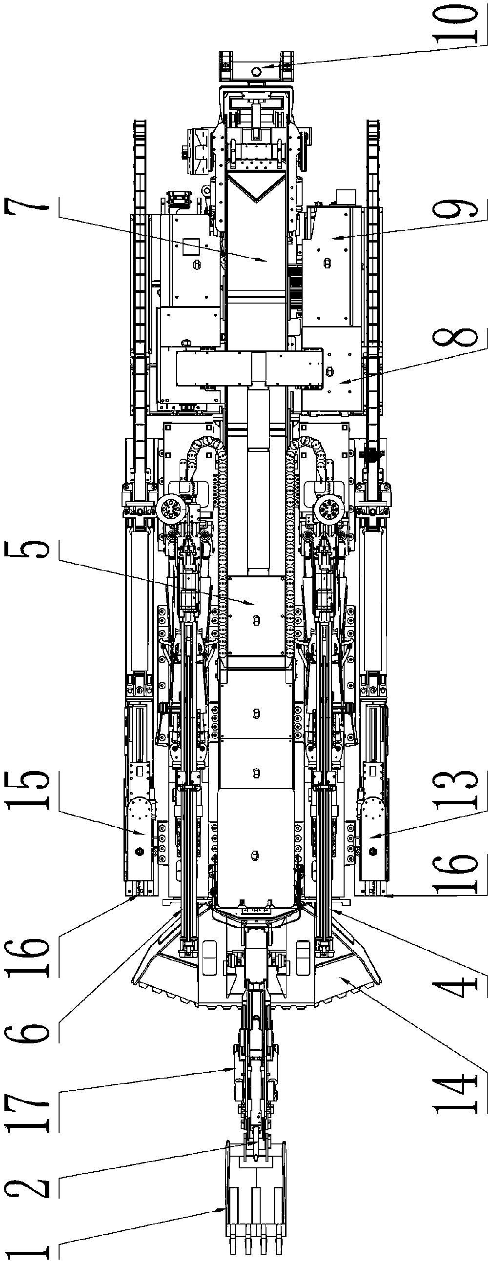 Full-hydraulic intelligent drilling, installing and anchoring all-in-one machine