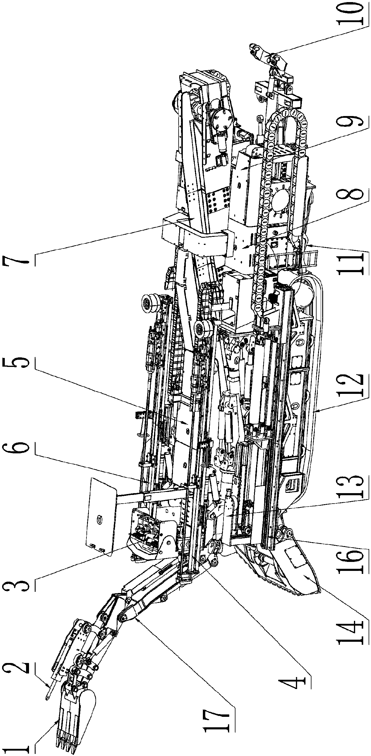 Full-hydraulic intelligent drilling, installing and anchoring all-in-one machine