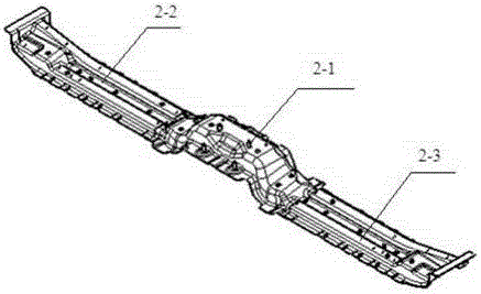 A front floor assembly structure suitable for platform vehicles