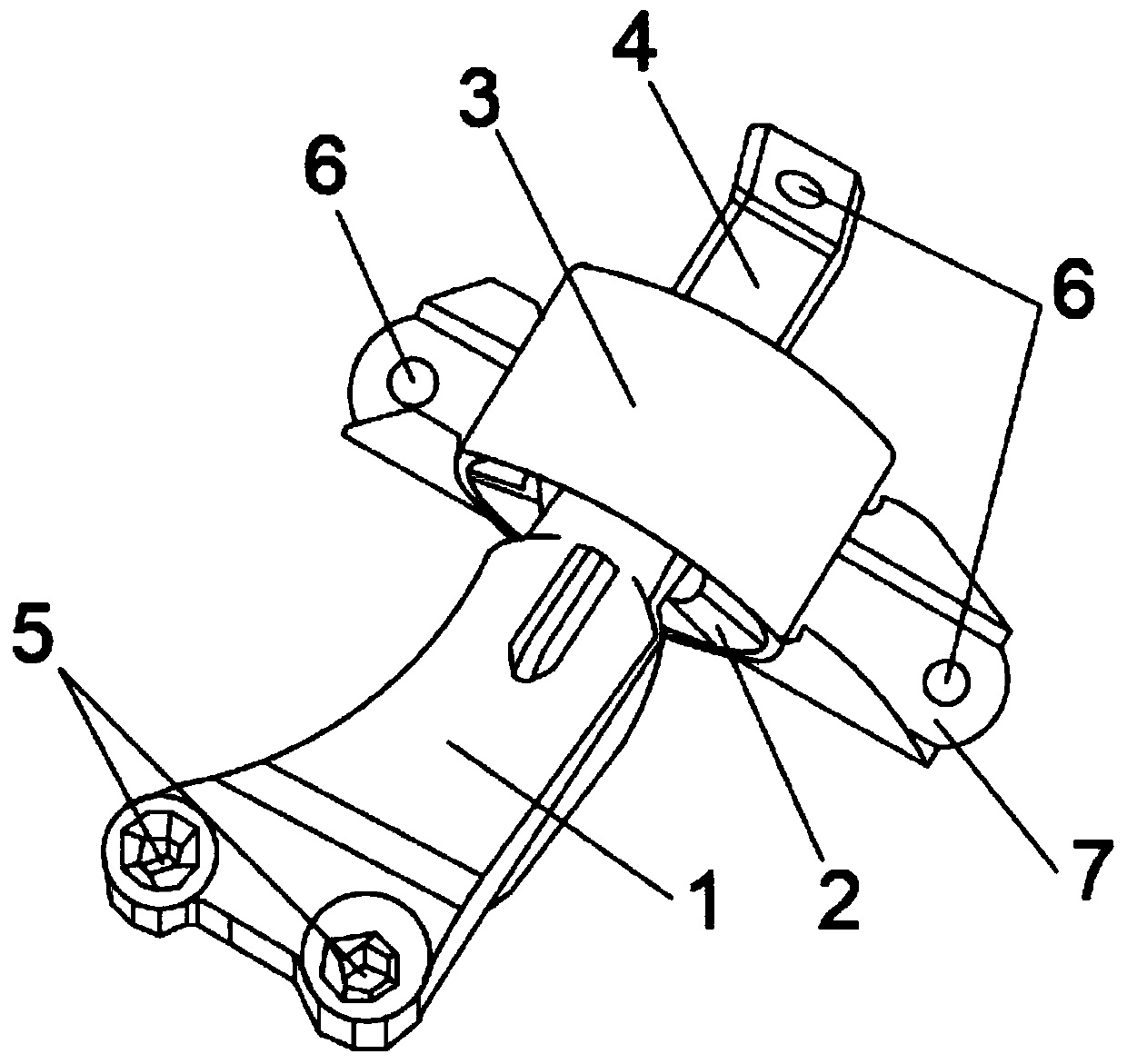 A whole vehicle head-on collision simulation suspension and a failure method thereof