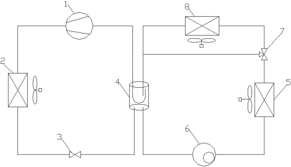 Combined air conditioning system for machine room and control method thereof