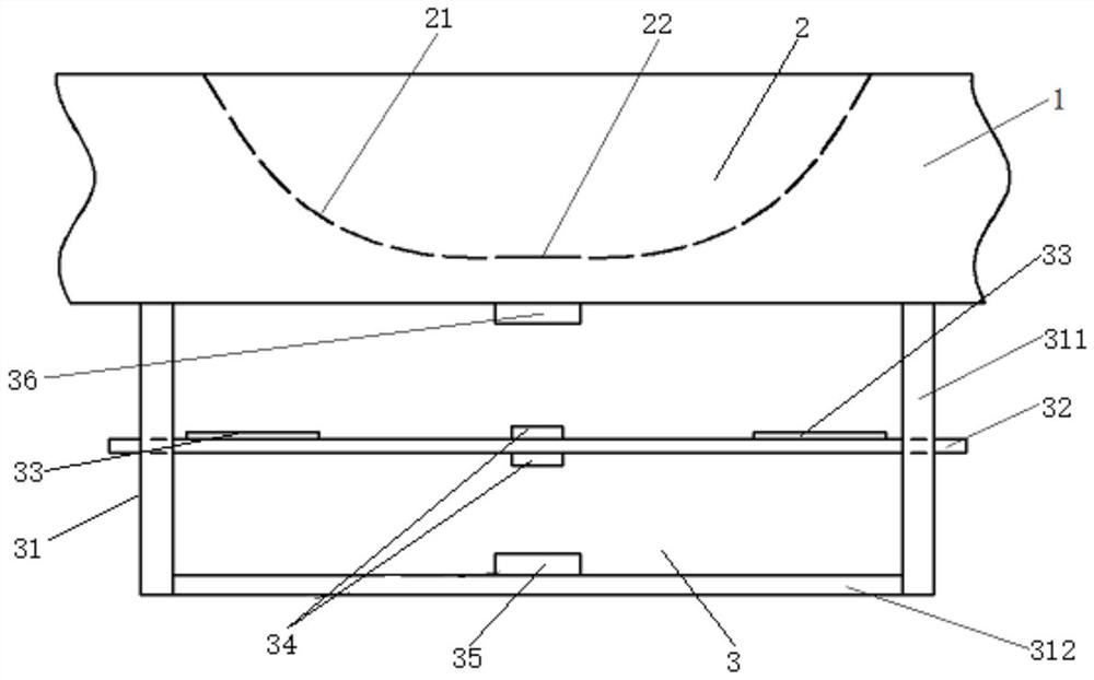 Automobile chassis vibration and noise reduction device based on acoustic black hole effect