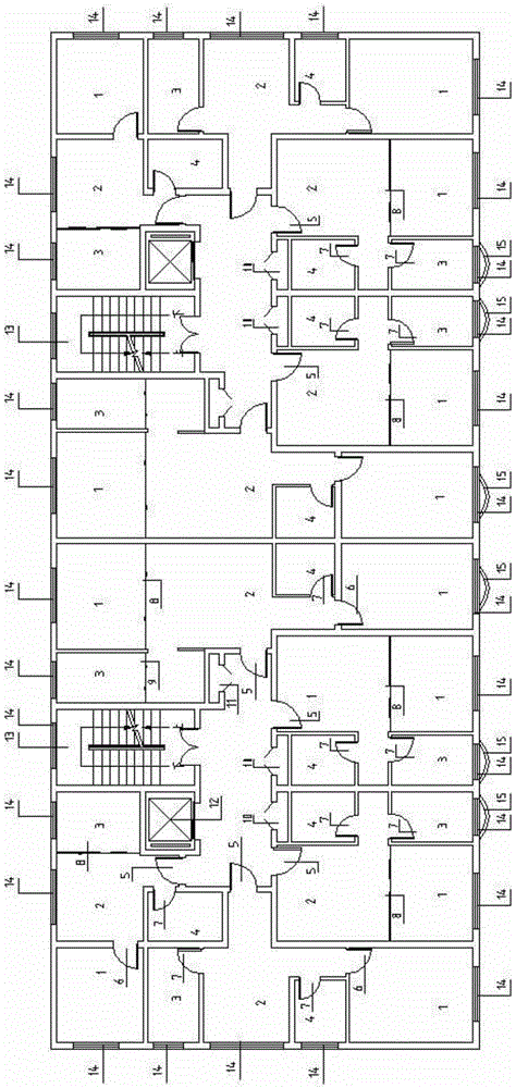 Large-depth land-saving residence