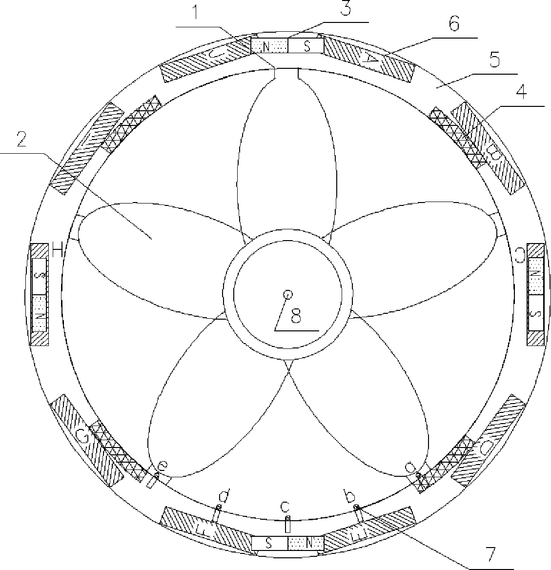 Wheel-type fan driving method and wheel-type fan