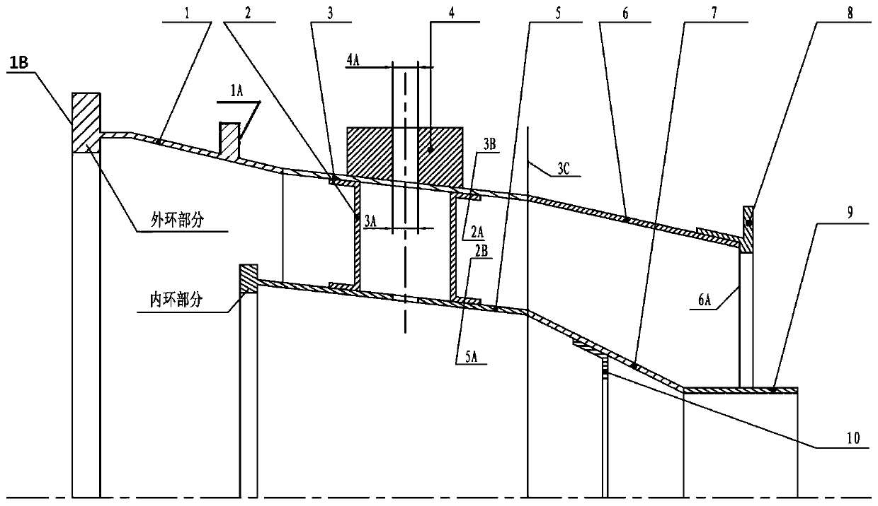 Welding method for exhaust casing of aircraft engine