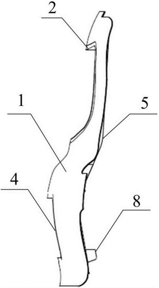 Automobile tail door made of composite material