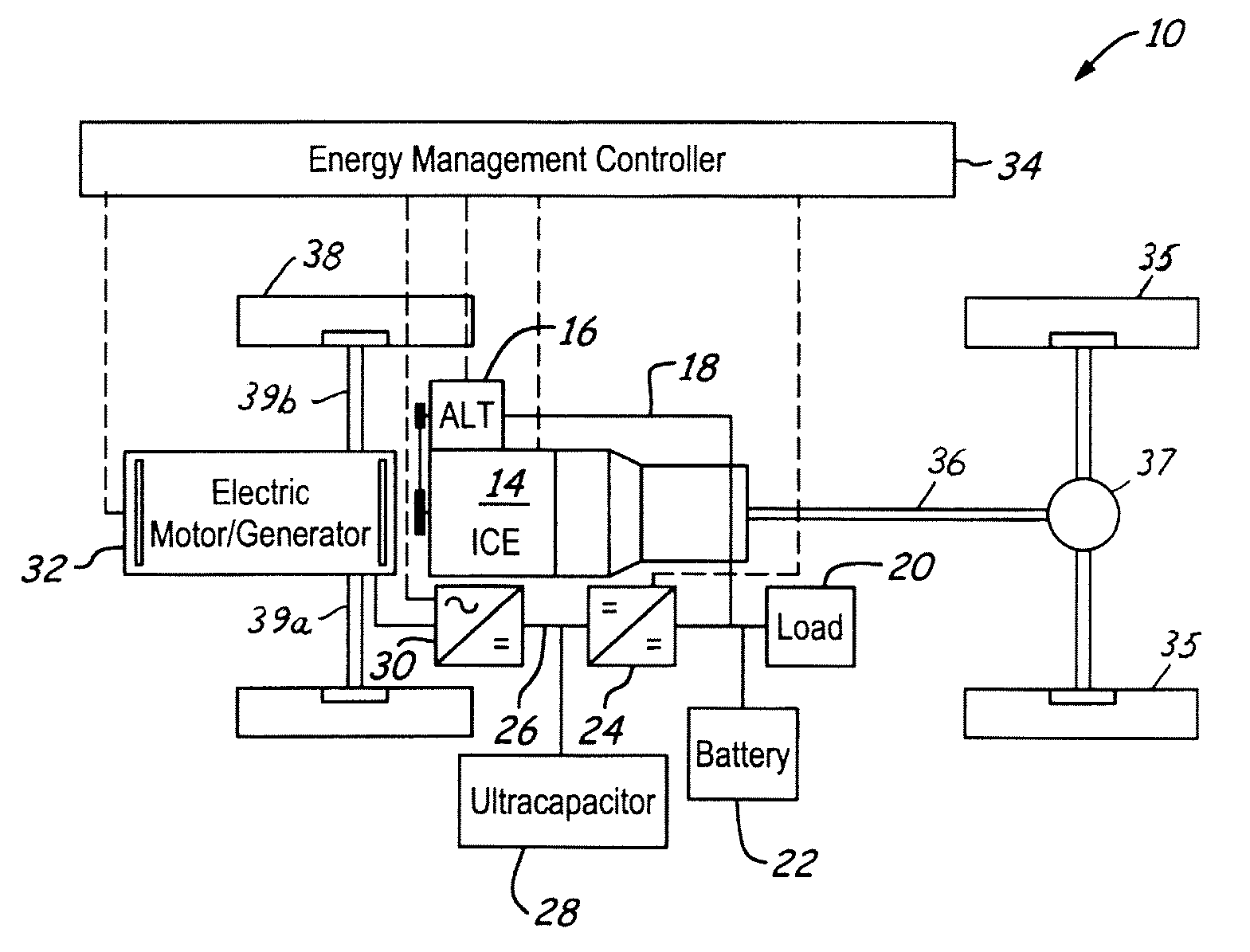 Stabilized electric distribution system for use with a vehicle having electric assist