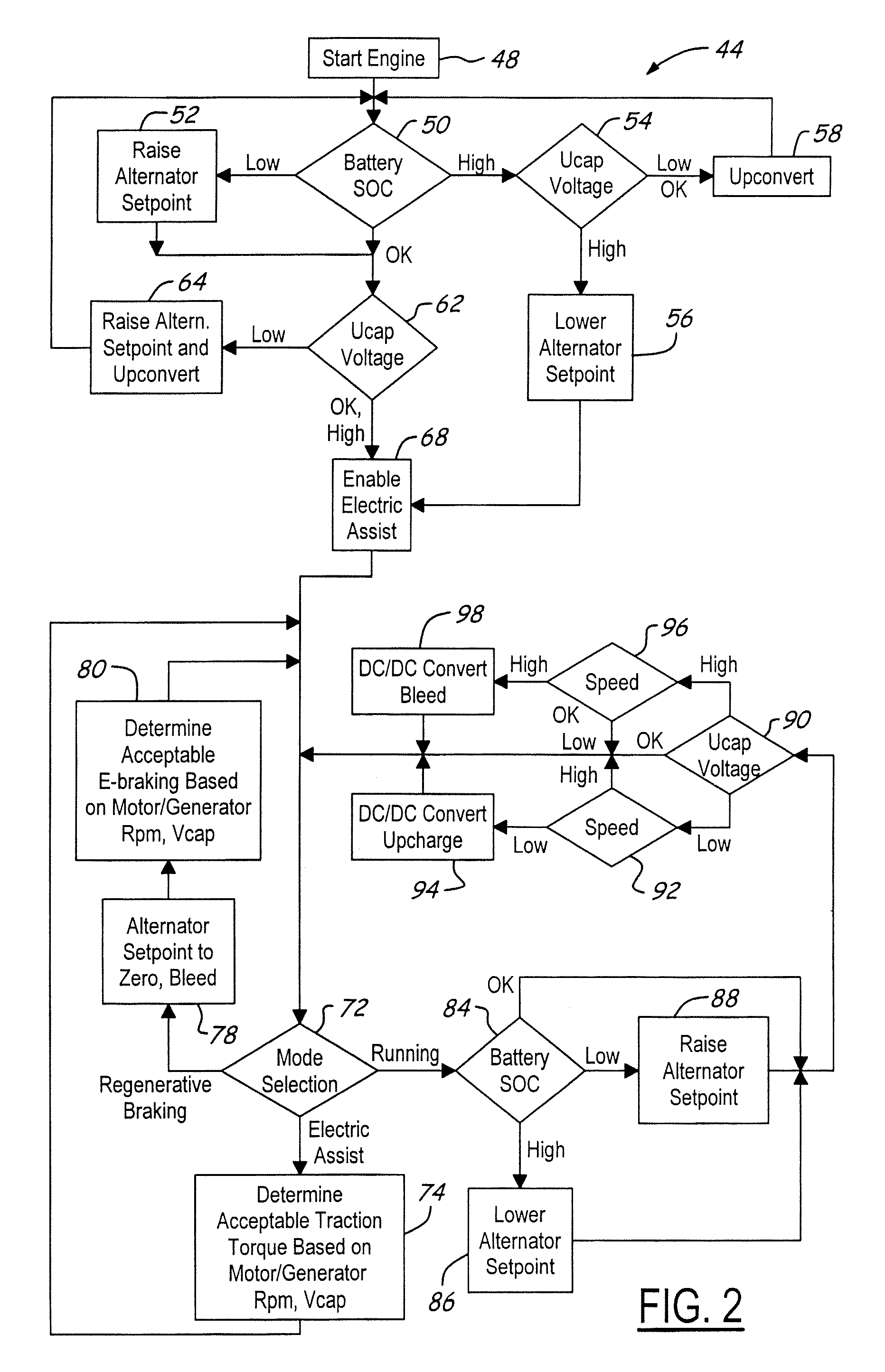 Stabilized electric distribution system for use with a vehicle having electric assist