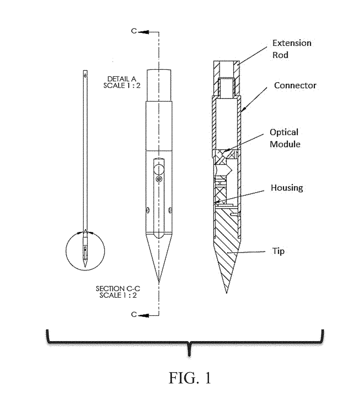 Vis-nir equipped soil penetrometer