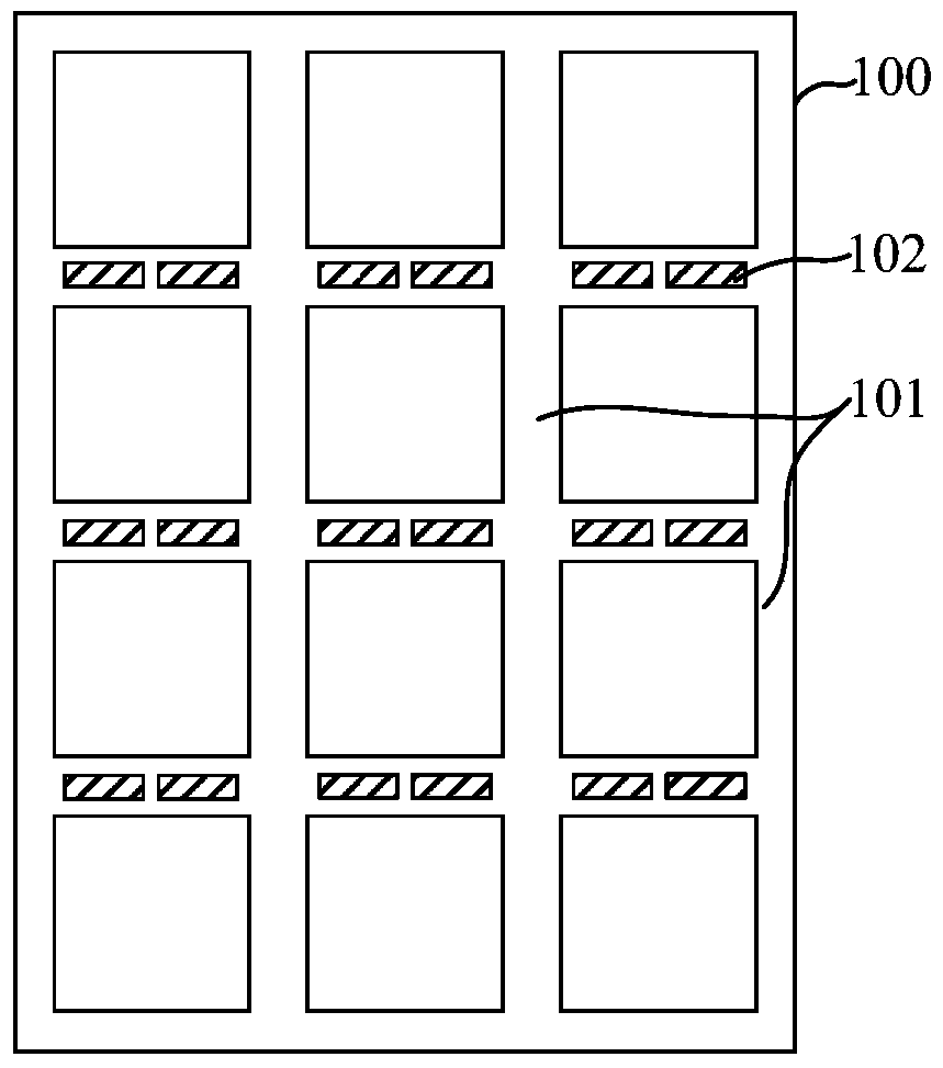 Test structure, test probe card, test system and test method