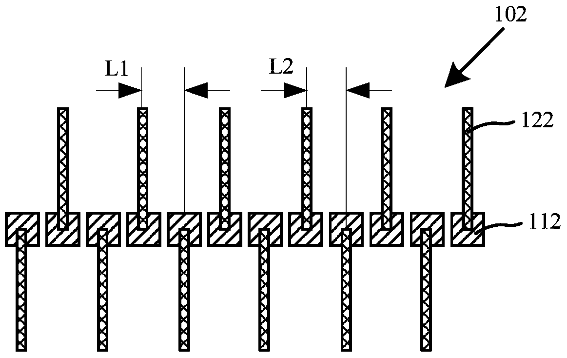 Test structure, test probe card, test system and test method