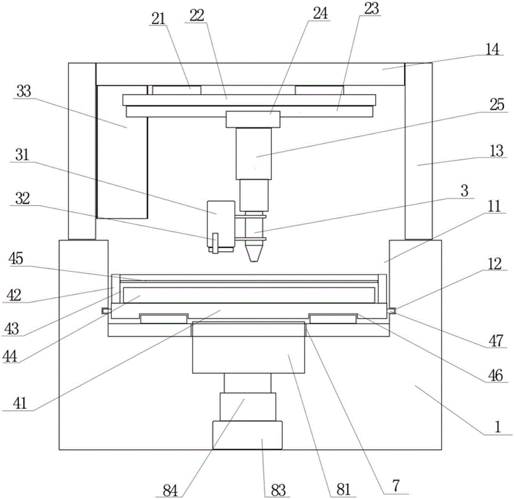 Coaxial visual cutting device used for glass cutting