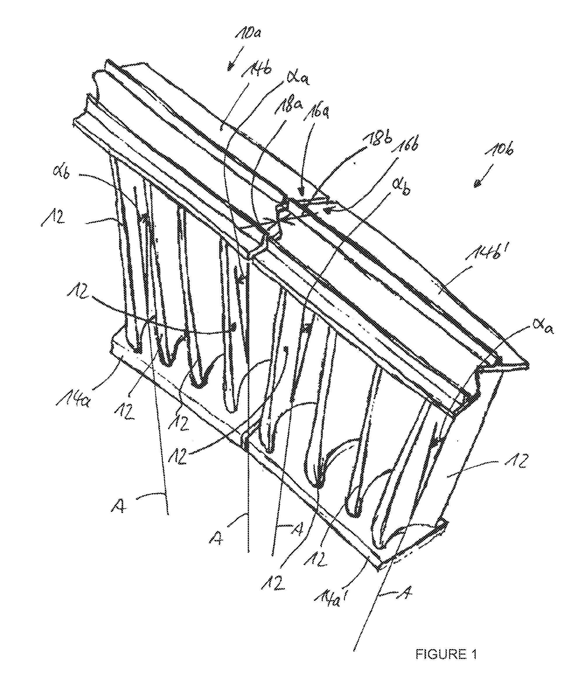 Rotating blade system for a row of rotating blades of a turbomachine