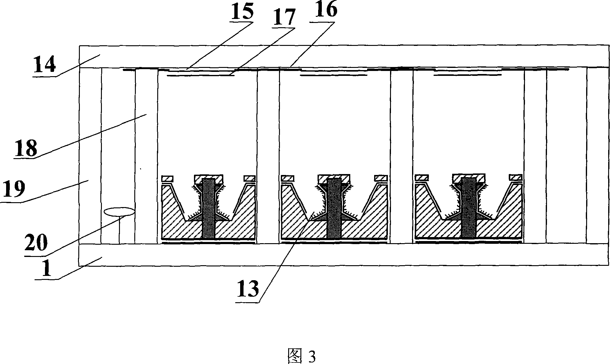 Flat-panel display device with oblique flat-gate structure and its preparing process