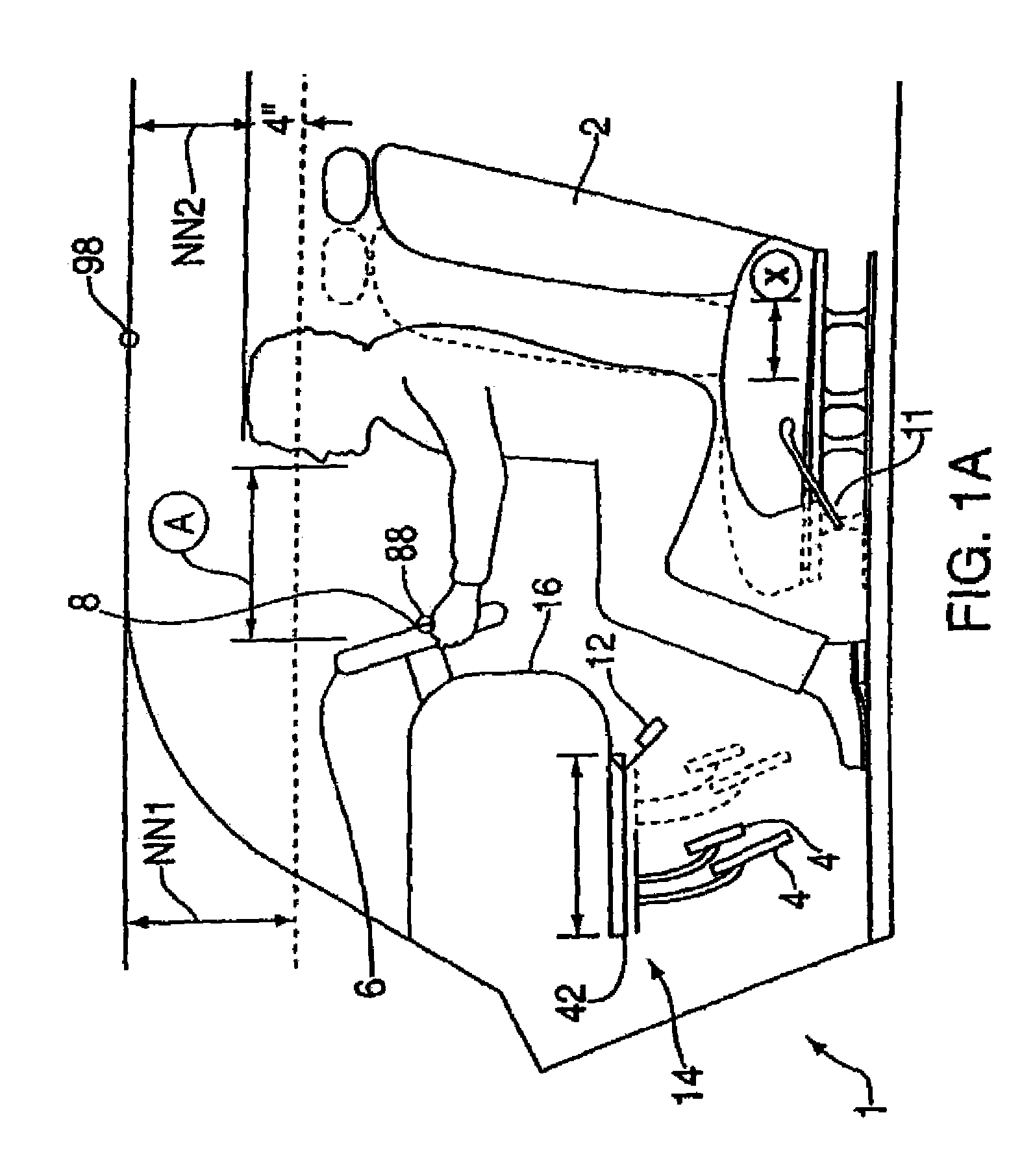 Vehicle air bag minimum distance apparatus, method and system