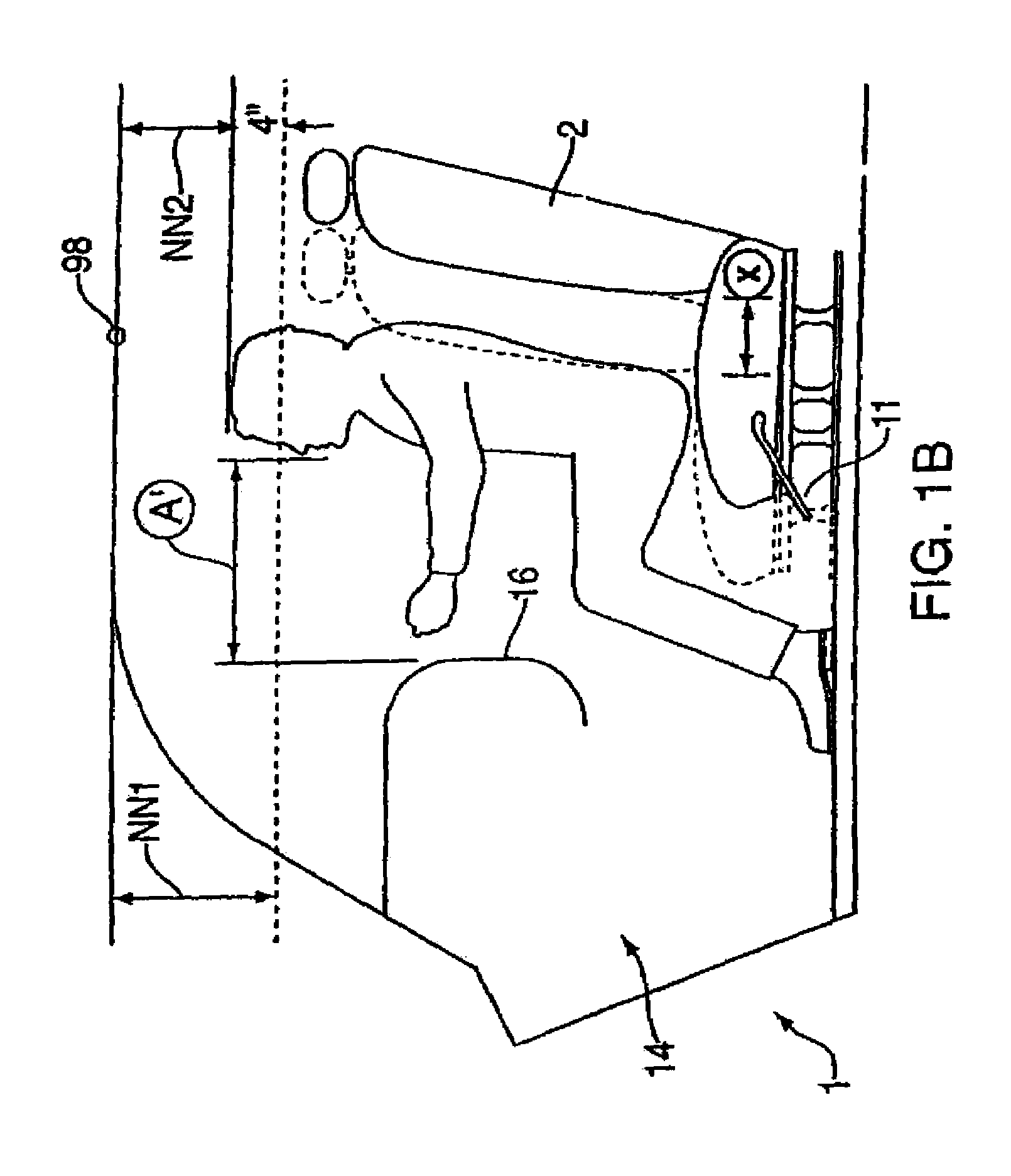 Vehicle air bag minimum distance apparatus, method and system