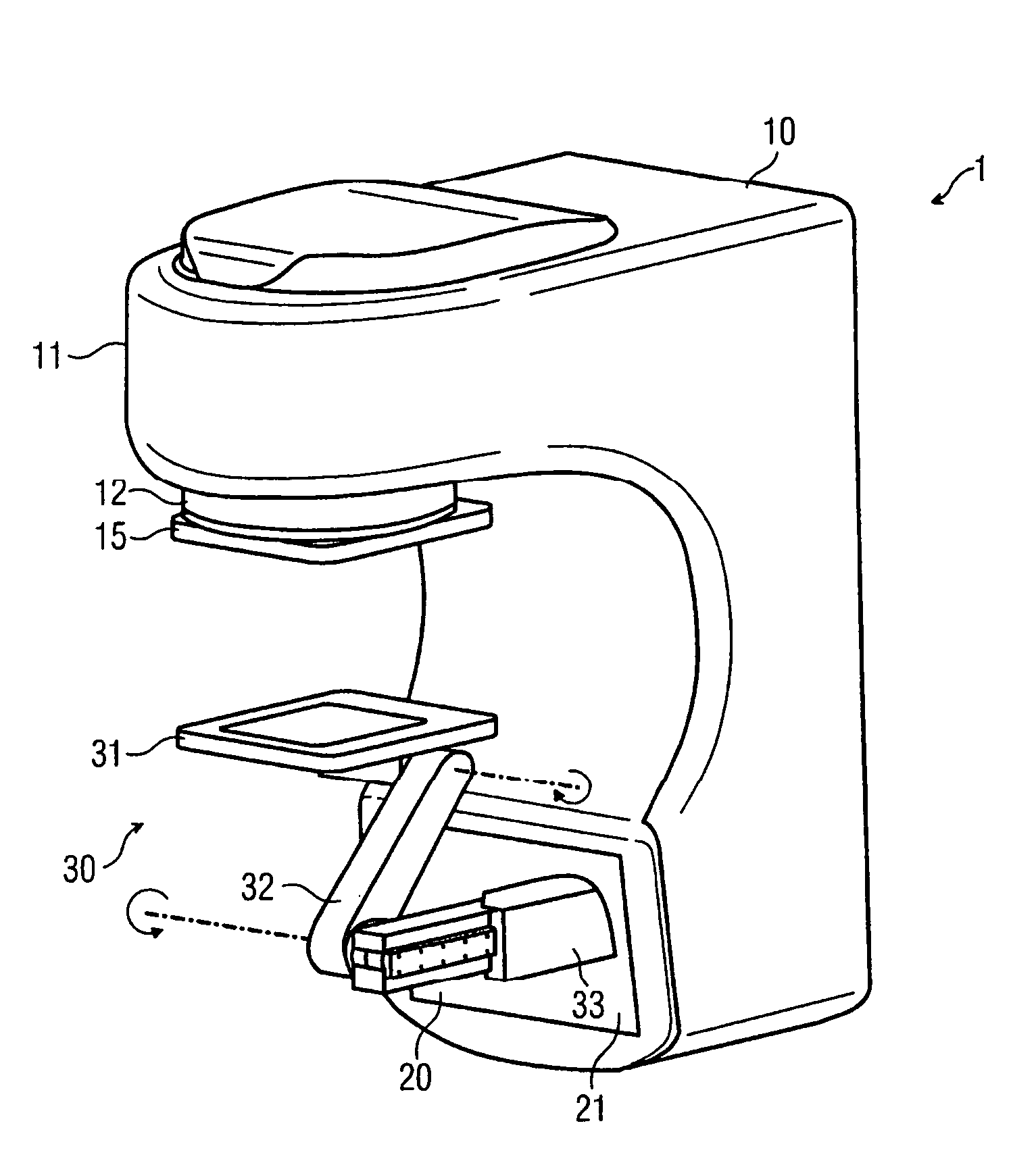 Support and radiation therapy system