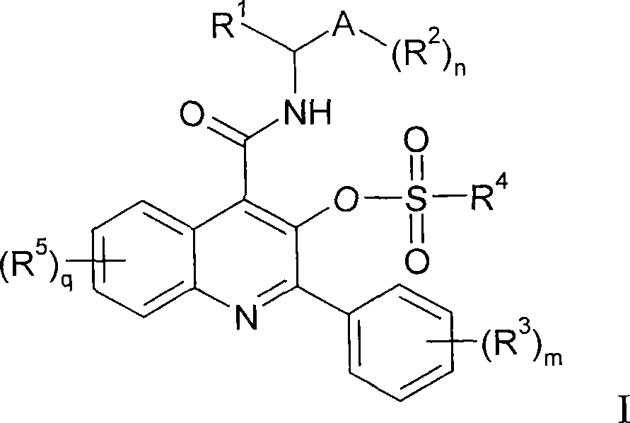 Quinoline 3-sulfonate esters as NK3 receptor modulators