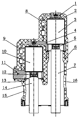 Double-fracture vacuum switch for gas-insulated switchgear