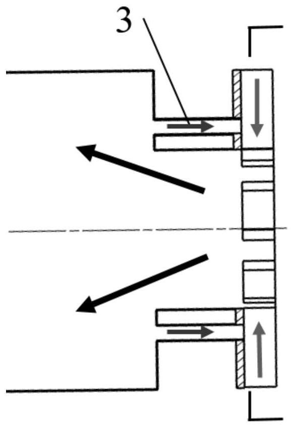 Flue gas recirculation combustion chamber with variable swirl