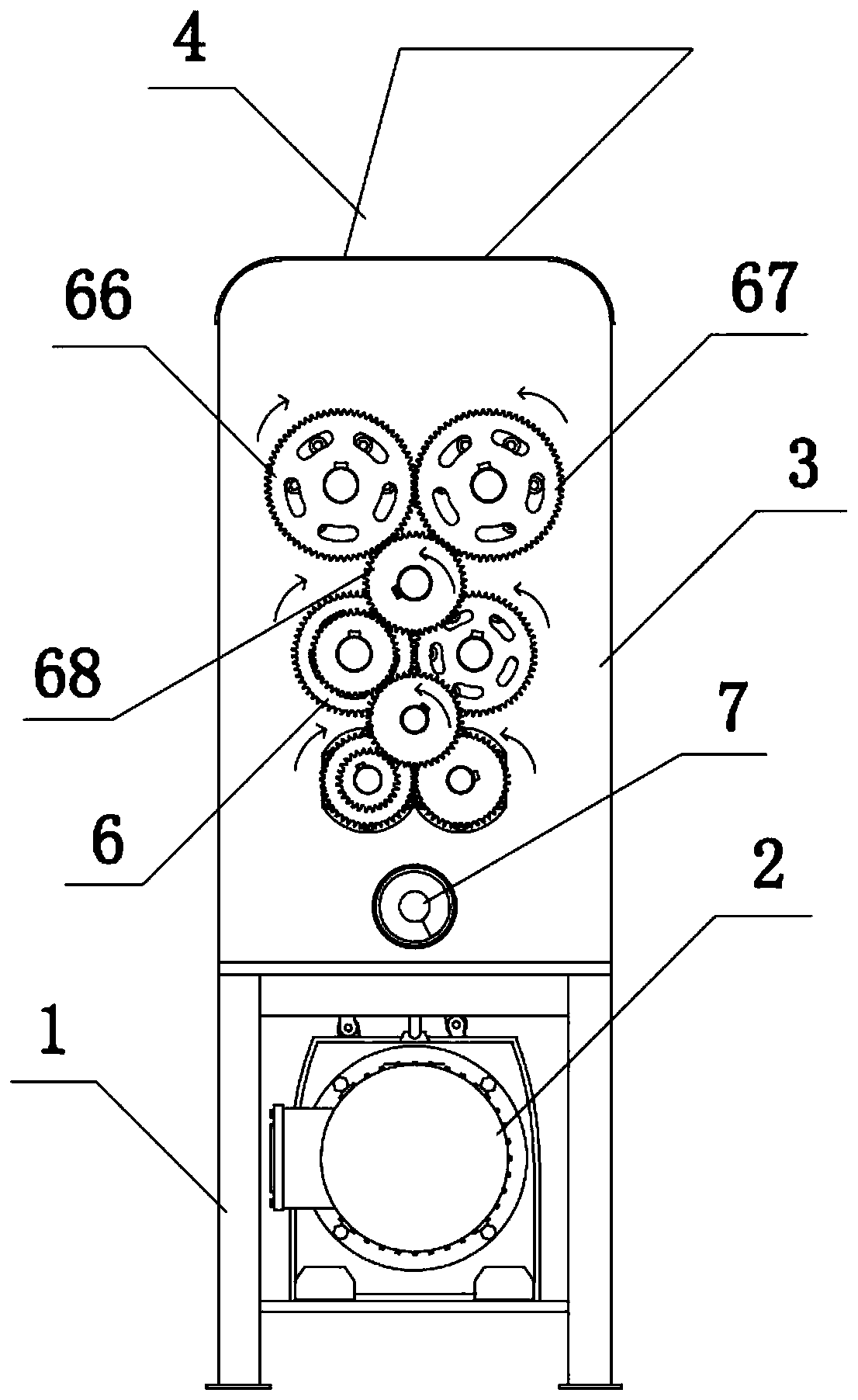 Funnel type permutation and combination kitchen waste processing device and processing method thereof