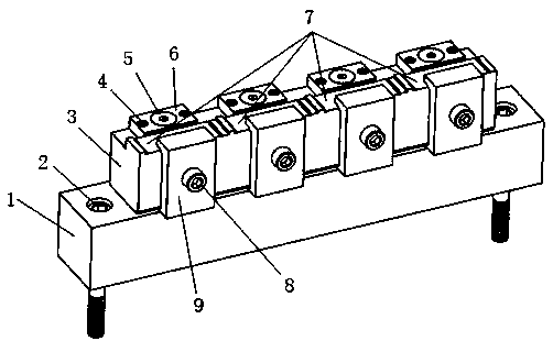 CNC multi-part integrated machining combined clamp and clamping method