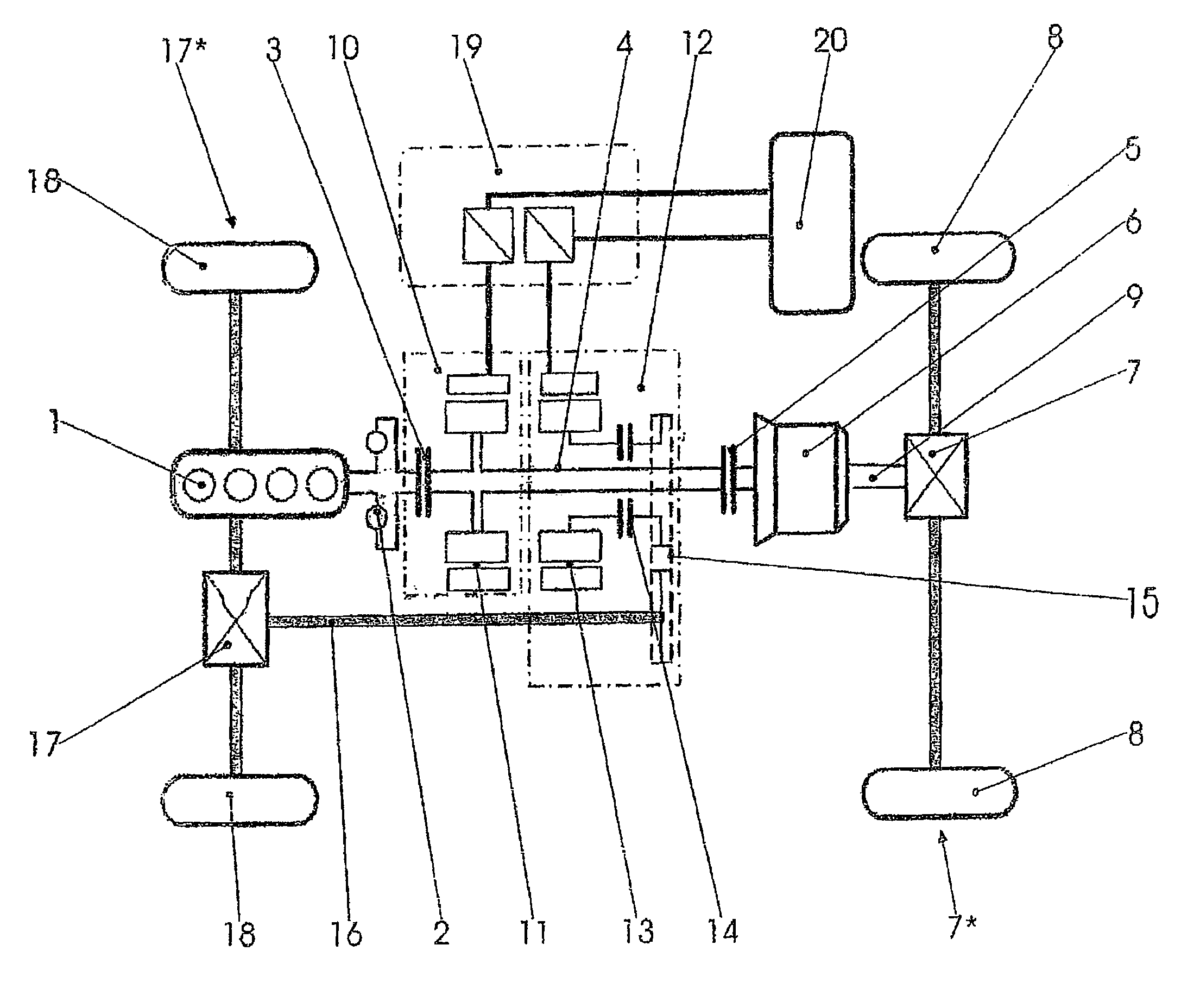 Drive unit for motor vehicles with hybrid drive in a longitudinal arrangement