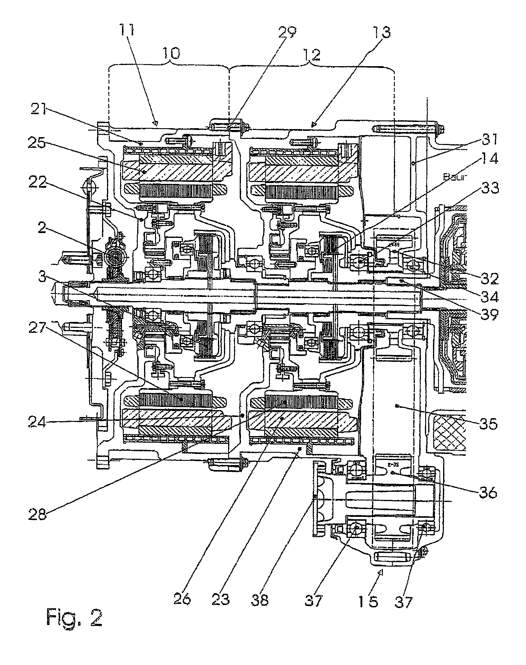 Drive unit for motor vehicles with hybrid drive in a longitudinal arrangement