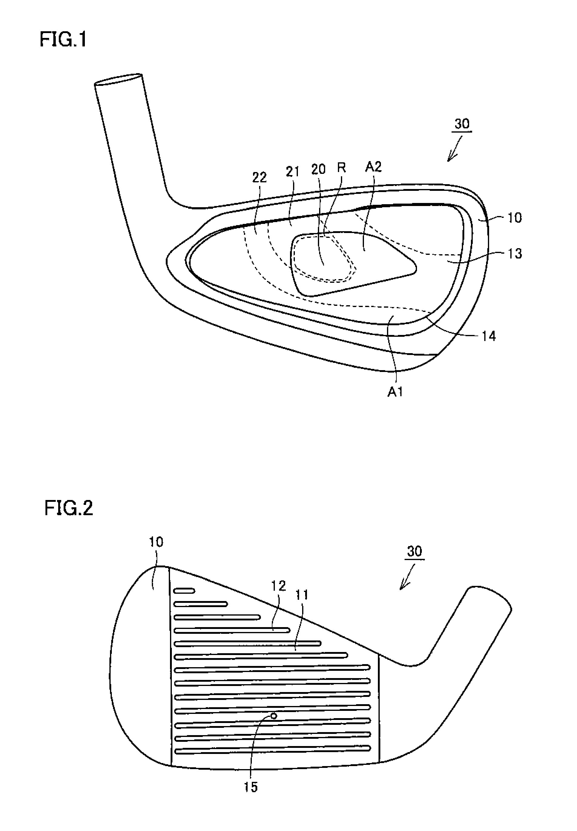 Iron golf club head and iron golf club