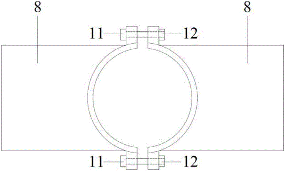 Pressure test structure for long bored cast-in-situ pile and test method