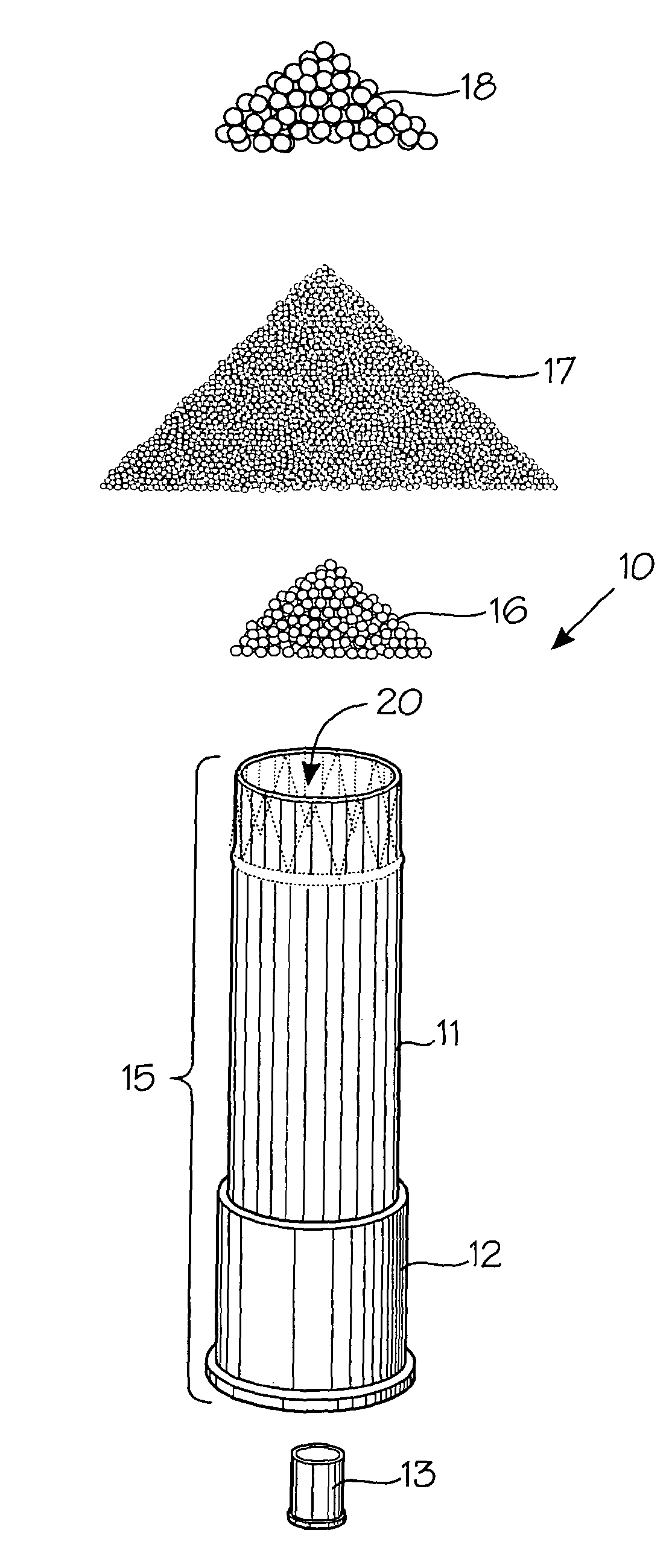 Wad-less cartridges and method of manufacturing the same