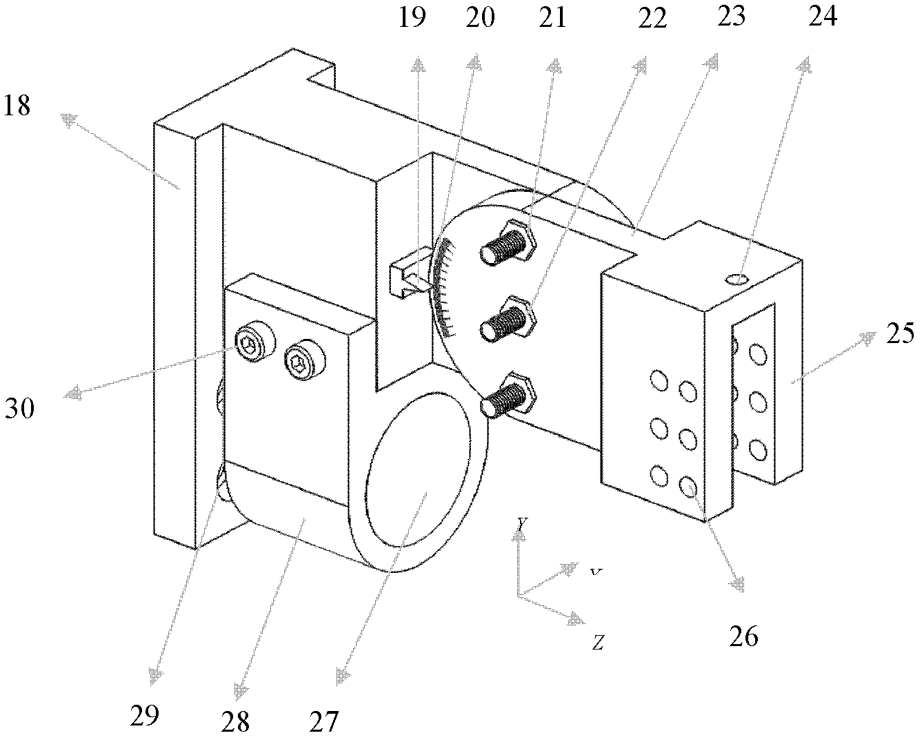 Relief angle adjustable device for automatic grinding of arc-edge diamond lathe tool