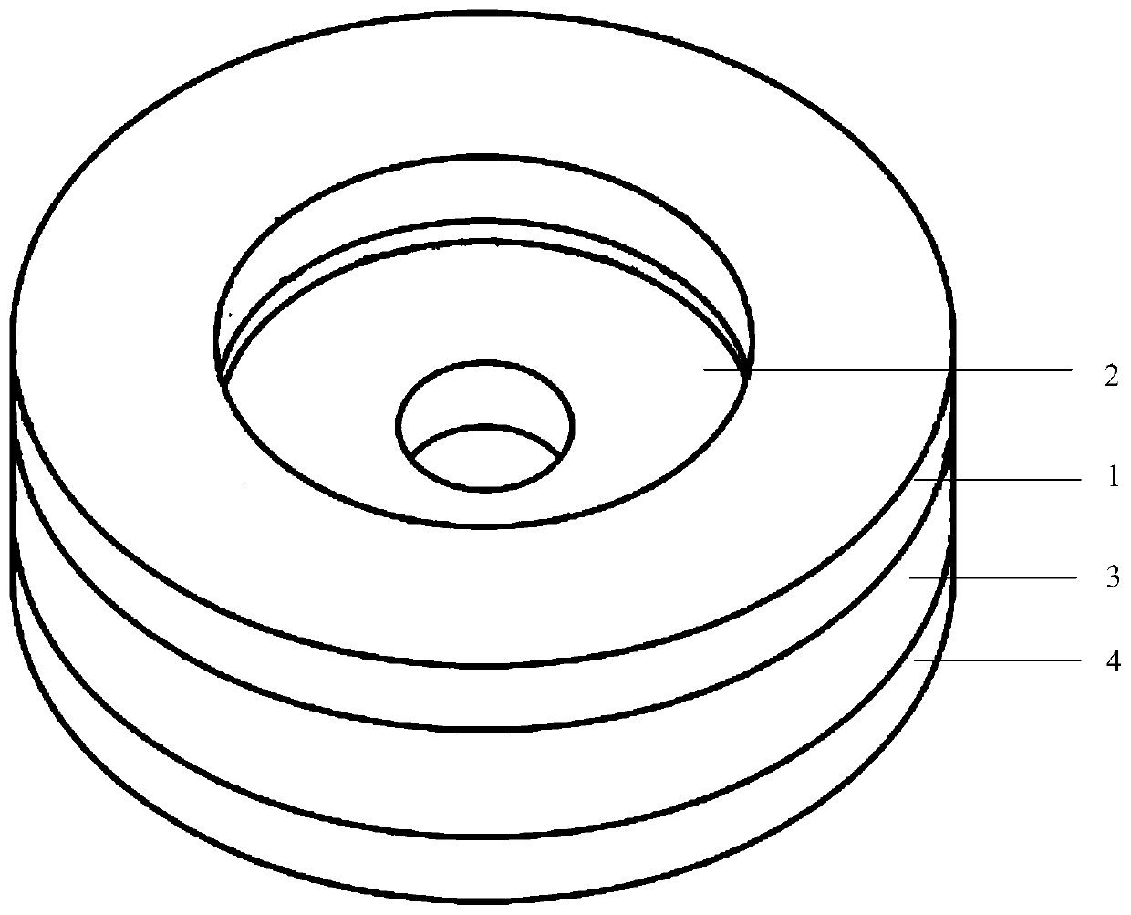 Multi-piece combined inner core supported on automobile shock absorber