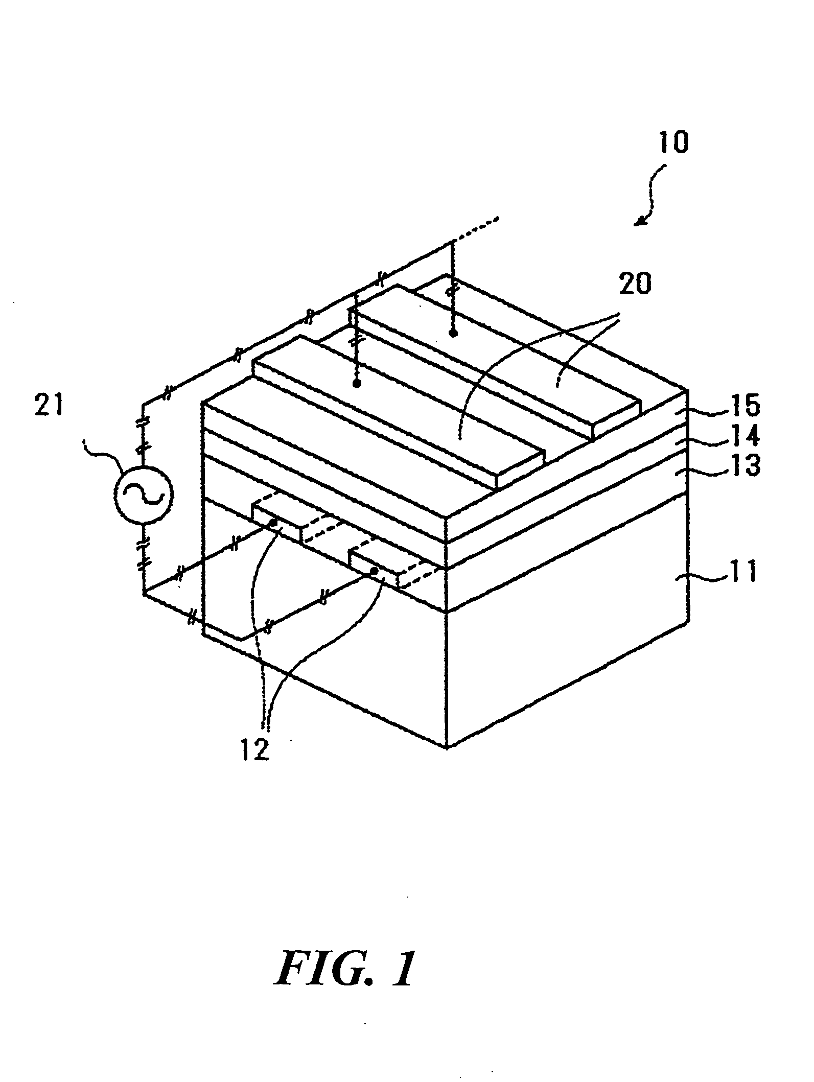 Inorganic electroluminescence device driven by direct current