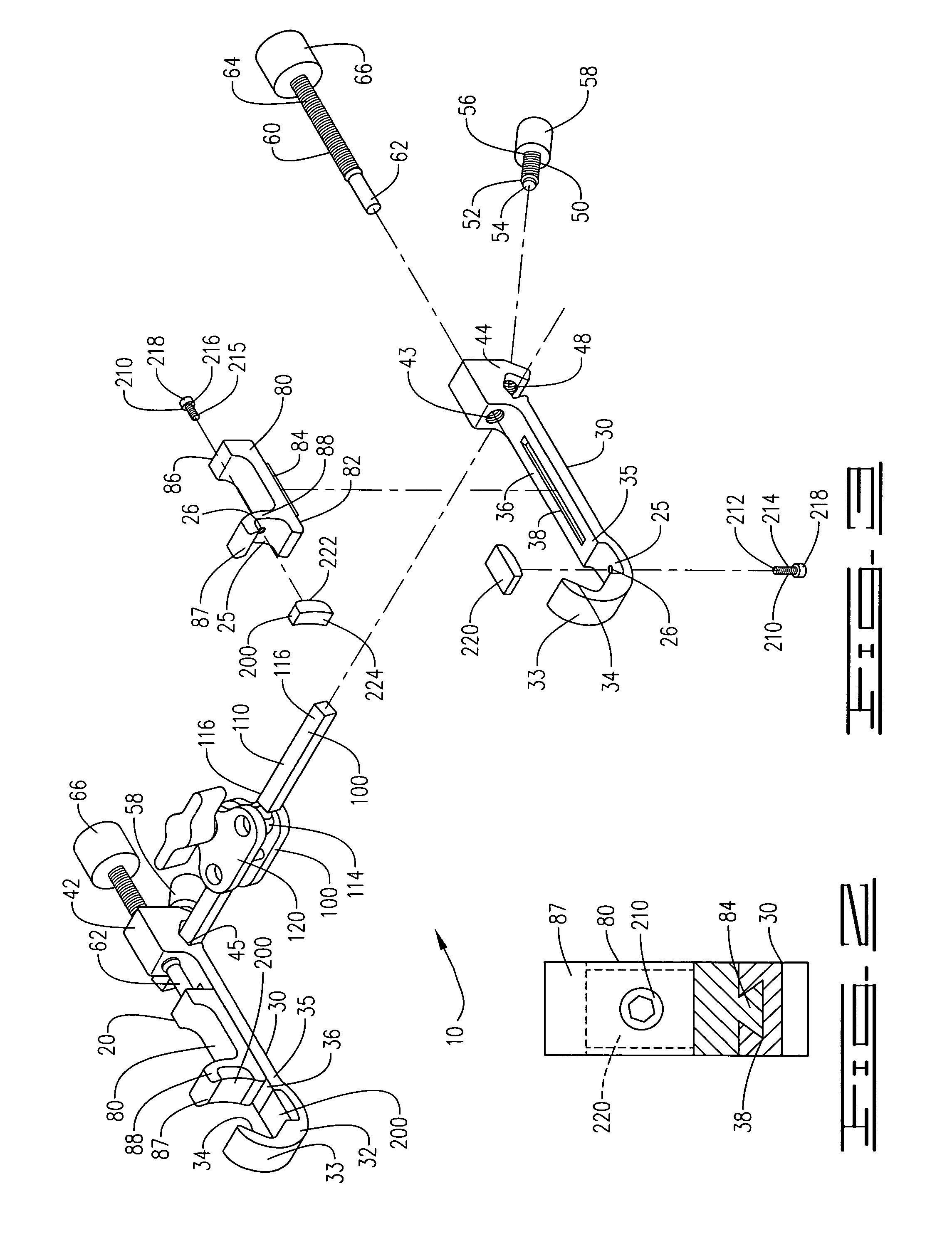 Bone reduction and plate clamp assembly