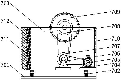 Plastic-wood plate automatic cutting and garbage treatment device