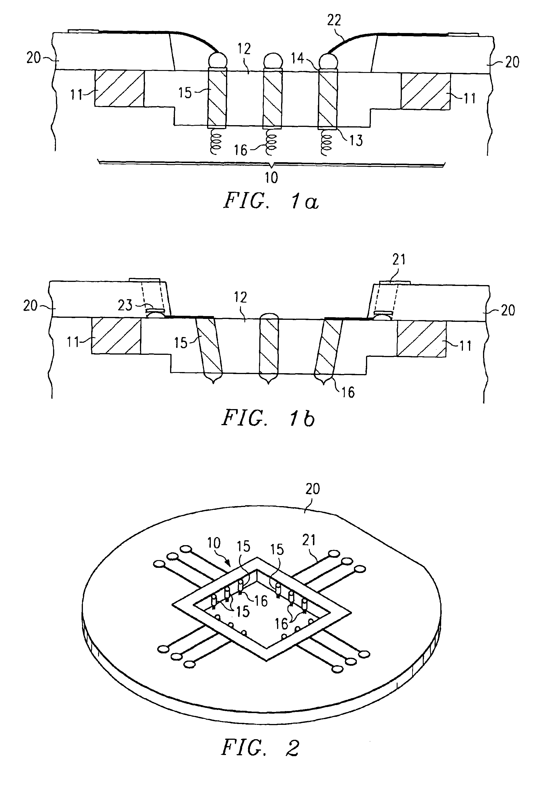 High density, area array probe card apparatus